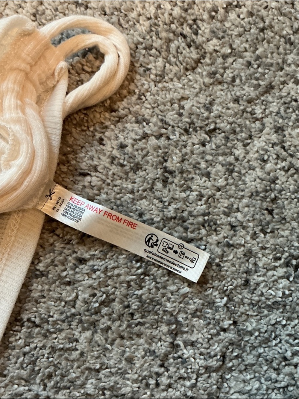 New FP Movement by Free People Scoop Tank with Side Ties ~ Cream - Picture 6 of 7